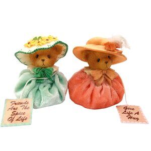 Lot of 2 Cherished Teddies Friends are Spice of Life and Give Life a Hug Vintage
